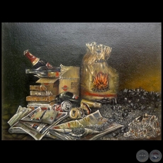 Domingo a la tarde - Pintura al óleo - Obra de Vicente González Delgado